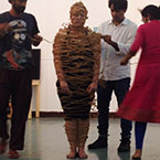 Cocoon performance by artist Katarina Rasic in Bangalor 2016