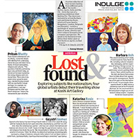 Newspaper article Lost and found, Serbian artist Katarina Rasic in The New Indian Express on March 25, 2016