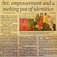 Newspaper article Art, empowerment and a melting pot of identities, Serbian artist Katarina Rasic in Time News Network